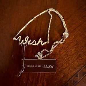 NWT HENRI BENDEL GOLD WISH SLIDER BRACELET MINT CONDITION!